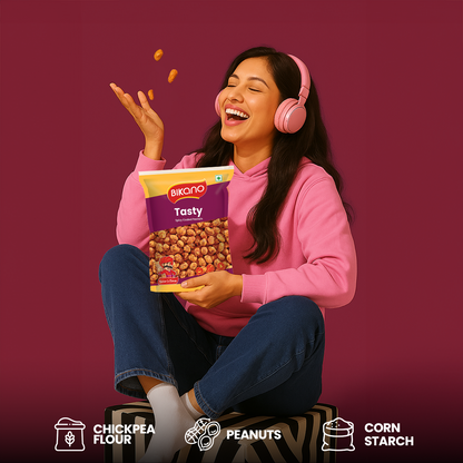 Bikano Tasty Spicy Crunchy & Roasted Snack | Premium Nutty Delight with Rich Spices | Perfect Munch for Any Time | Packed with Bold Flavors & Quality Ingredients – 350g