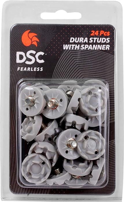 DSC Cricket Shoes Rubber Studs & Spanner | Color: Grey | Size: Standard | Material: TPU | Durable & Strong | Provide Excellent Grip | Easily Replaceable