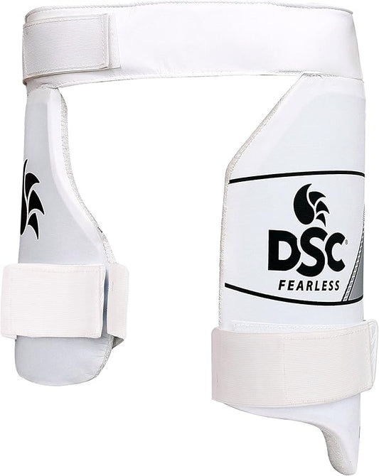 DSC Condor Flite Cricket Thigh Pad | Color: White | Size: Mens RH | Material: PVC | Lower Body Protection | Sweat Absorbent & Breathable | Low Density Foam Inside