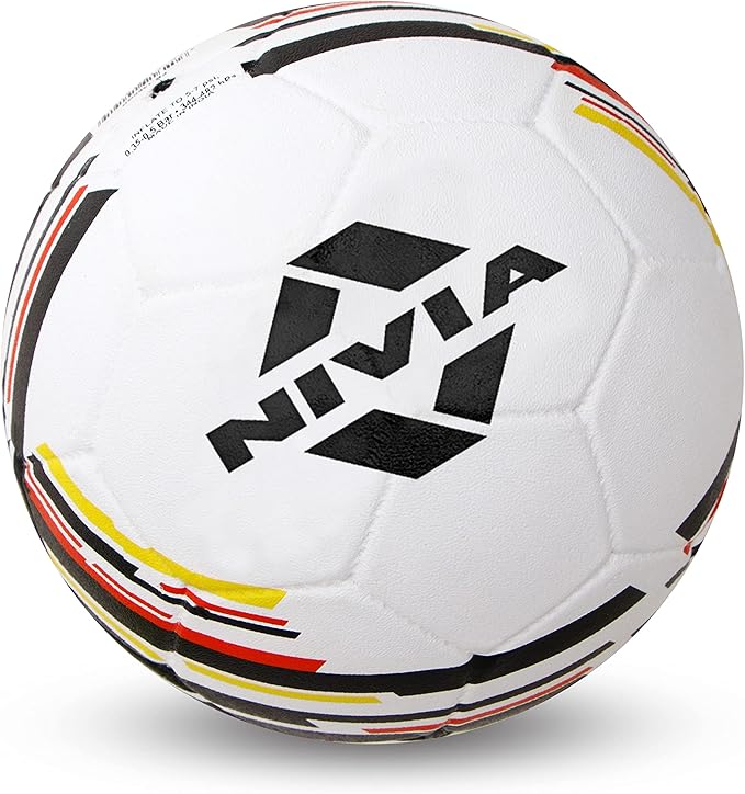 Nivia Country Colour Molded Germany Football | Color: Multicolour | Size: 5 | Machine Stitched | Rubberized Moulded | 12 Panel | Waterproof | Soccer Ball