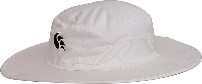 DSC Panama Flite Round Cricket Hat | Color: White | Material: Cotton | Umpire Hat for Mens & Women | Extra Wide Brim | Maximum Sunlight Protection | Stylish and Lightweight