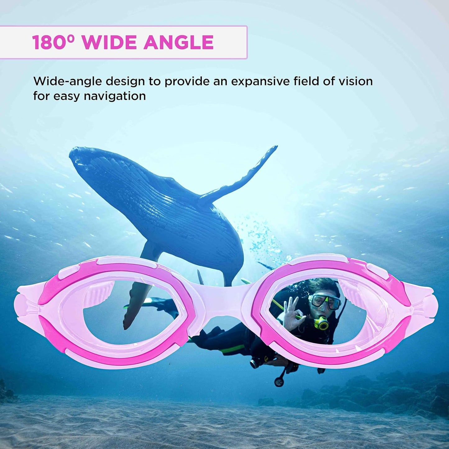 Endless EL1001 Swimming Goggle with Anti-Fog and UV Protection | Attached Ear Buds and Adjustable Strap | Soft Silicone Gasket for Leak Proof | With Hard Case | Size: Free Size | Material : Silicon, Rubber