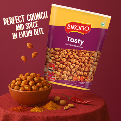 Bikano Tasty Spicy Crunchy & Roasted Snack | Premium Nutty Delight with Rich Spices | Perfect Munch for Any Time | Packed with Bold Flavors & Quality Ingredients – 1kg