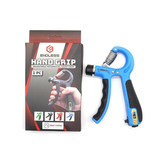 ENDLESS EL-1041 Adjustable Hand Grip Strengthener | Level: 5Kg to 60Kg Resistance with Counter | Equipment to Use in Home and Gym | for Forearm & Finger Power Gripper Exercises | Color: Assorted