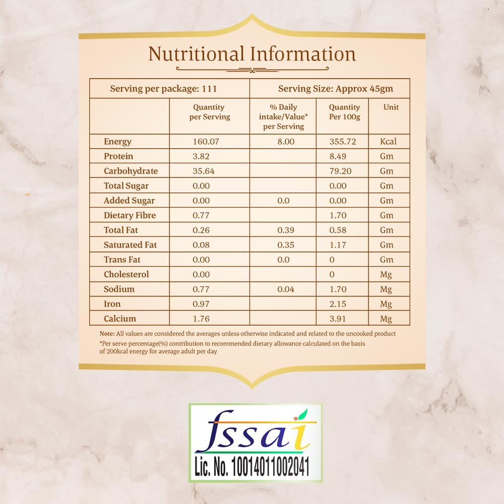 Daawat Rozana Gold Basmati Rice 5Kg| For Everyday Consumption| Cooked Grain Upto 15mm| Naturally Aged