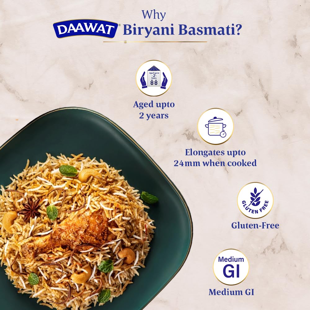 Daawat Biryani Basmati Rice, 1kg