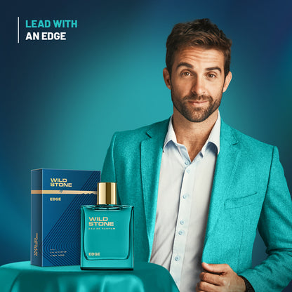 Wild Stone Edge Eau de Parfum for Men, 100 ml (3.4 Fl oz) | Long-Lasting Woody Fragrance | Up to 8 Hours Stay | Skin-Friendly | Budget Perfume for Modern Men
