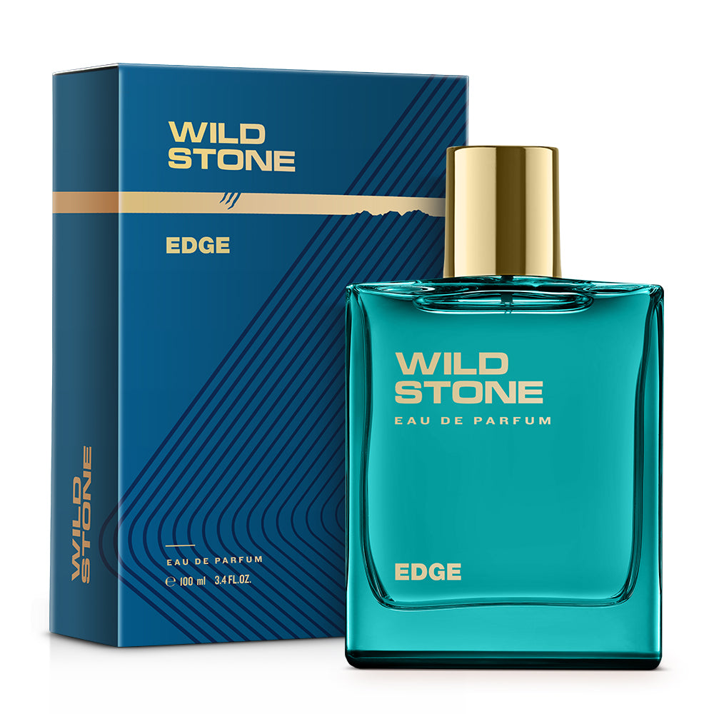 Wild Stone Edge Eau de Parfum for Men, 100 ml (3.4 Fl oz) | Long-Lasting Woody Fragrance | Up to 8 Hours Stay | Skin-Friendly | Budget Perfume for Modern Men
