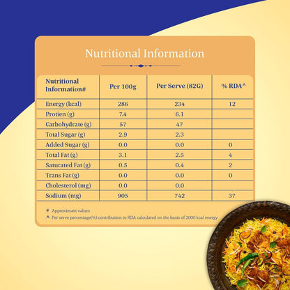 Daawat Hyderabadi Biryani Kit (Pack of 3) | Ready in 30 Minutes | Authentic Biryani Meal Kit with Premium Basmati Rice & Spices | 327gm x 3| 981 gm | 2.16 lbs