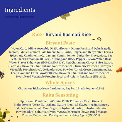 Daawat Hyderabadi Biryani Kit (Pack of 3) | Ready in 30 Minutes | Authentic Biryani Meal Kit with Premium Basmati Rice & Spices | 327gm x 3| 981 gm | 2.16 lbs