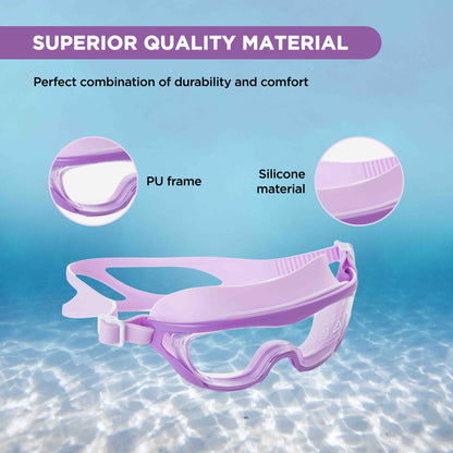 Endless EL1010 Premium Swimming Goggle with Anti-Fog and UV Protection | Material : Silicon, PU | Stylish Big Frame for more Visibility | Soft Silicone Gasket for Leak Proof | With Hard Case