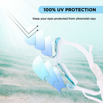 ENDLESS EL1005 Stylish Swimming Goggle with Anti-Fog and UV Protection | Material: Silicon, PU | Attached Ear Buds and Adjustable Strap | Soft Silicone Gasket for Leak Proof | With Hard Case