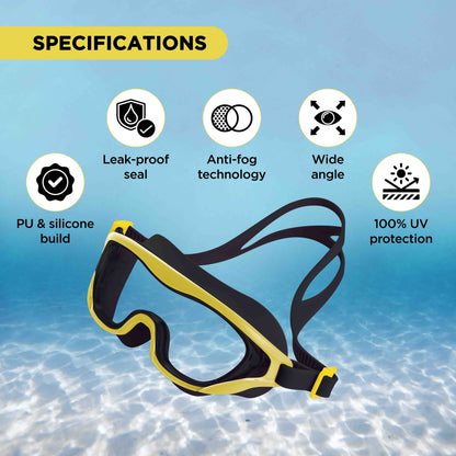 Endless EL1010 Premium Swimming Goggle with Anti-Fog and UV Protection | Material : Silicon, PU | Stylish Big Frame for more Visibility | Soft Silicone Gasket for Leak Proof | With Hard Case