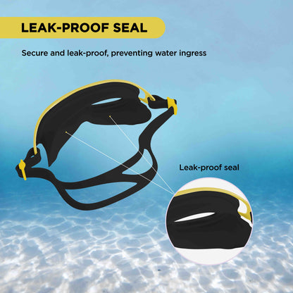 Endless EL1010 Premium Swimming Goggle with Anti-Fog and UV Protection | Material : Silicon, PU | Stylish Big Frame for more Visibility | Soft Silicone Gasket for Leak Proof | With Hard Case