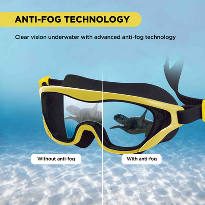 Endless EL1010 Premium Swimming Goggle with Anti-Fog and UV Protection | Material : Silicon, PU | Stylish Big Frame for more Visibility | Soft Silicone Gasket for Leak Proof | With Hard Case