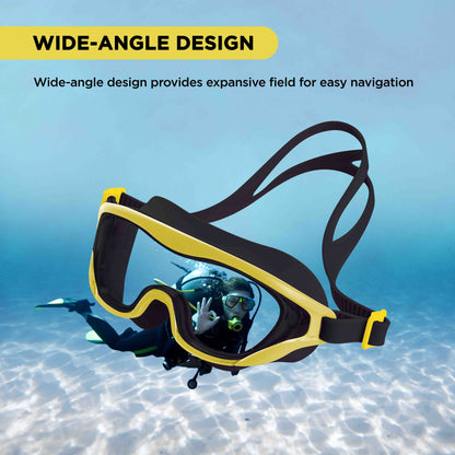 Endless EL1010 Premium Swimming Goggle with Anti-Fog and UV Protection | Material : Silicon, PU | Stylish Big Frame for more Visibility | Soft Silicone Gasket for Leak Proof | With Hard Case