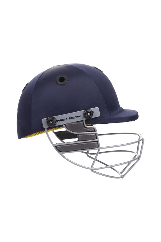 SG Blaze Tech Cricket Helmet | Navy Blue | X-Large | Polypropylene | Adult | Lightweight | High-Density EVA Lining | Adjustable Strap | 6 Vent Grill | Ventilated for Comfort & Cooling