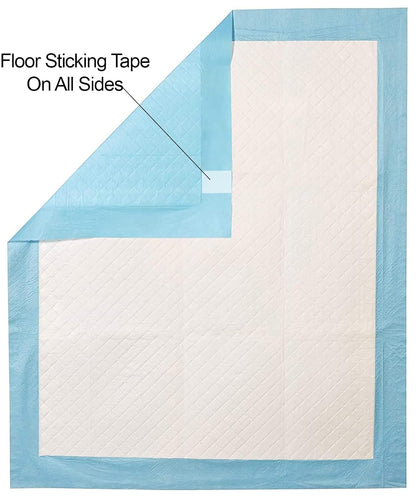 Patch & Marshall Training Pads – Rapid Dry Non-Woven Pads with Odor Control and Adhesive Tape | White | XL 60x90 cm | 60 Pads + 200 ml Odor Remover | Suitable for All Breeds