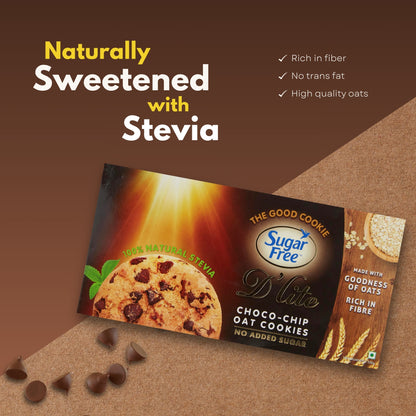 Sugar Free Chocolate Chip Cookies, Crunchy Cookies with Choco Chips, No Added Sugar Biscuits for Snacking, Tea-Time Cookies, 150g (Pack of 3, 450g)