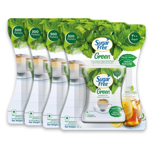 Sugar Free Green Pellets, Plant-Based Greens Supplement Tablets, No Added Sugar Daily Greens, Easy to Consume Green Nutrition, 300 Pellets (Pack of 4)