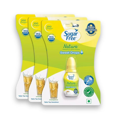 Sugar Free Liquid Sweetener Drops, Zero Added Sugar Sweet Drops for Tea & Coffee, Low Calorie Tabletop Sweetener, Easy-to-Use Liquid Format, 10ml (Pack of 3, 30ml)