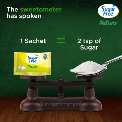 Sugar Free Natura Sachet 50 (Pack of 4)| Zero Added Sugar Tabletop Sweetener for Tea & Coffee, Low Calorie Sugar Substitute, Single-Serve Packets, 50 Count (Pack of 4)