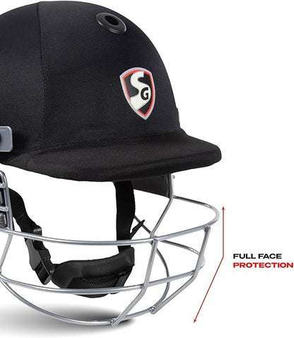 SG Blazetech Cricket Helmet | Lightweight and Durable Protective Batting Gear – Adjustable Fit for Men, Women, and Youth Players