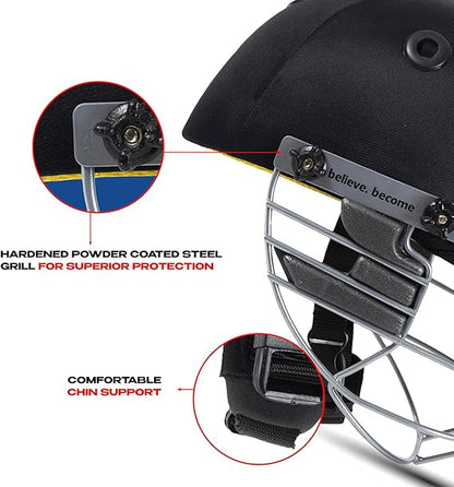 SG Blazetech Cricket Helmet | Lightweight and Durable Protective Batting Gear – Adjustable Fit for Men, Women, and Youth Players