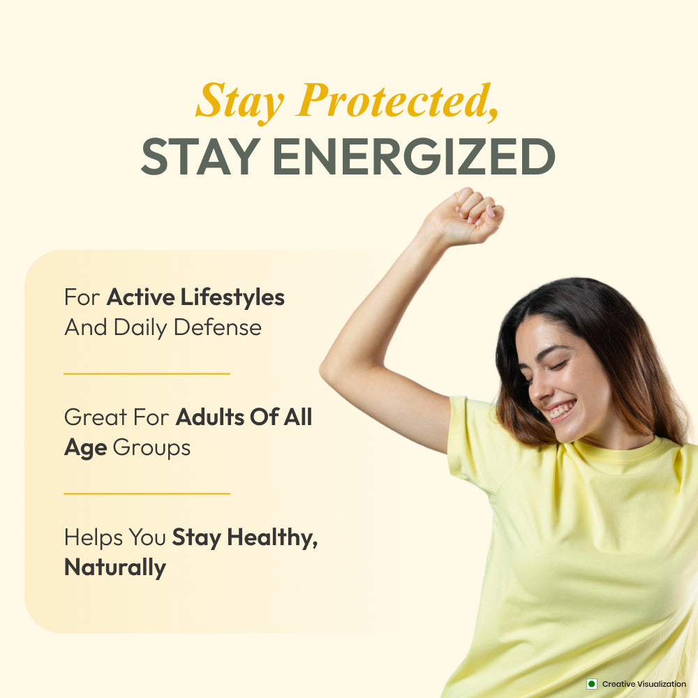 patanjali Nutrela Vitamin C + Zinc | Plant-Based Herbal Blend | Vegetarian Supplement for Adults | 120 Capsules