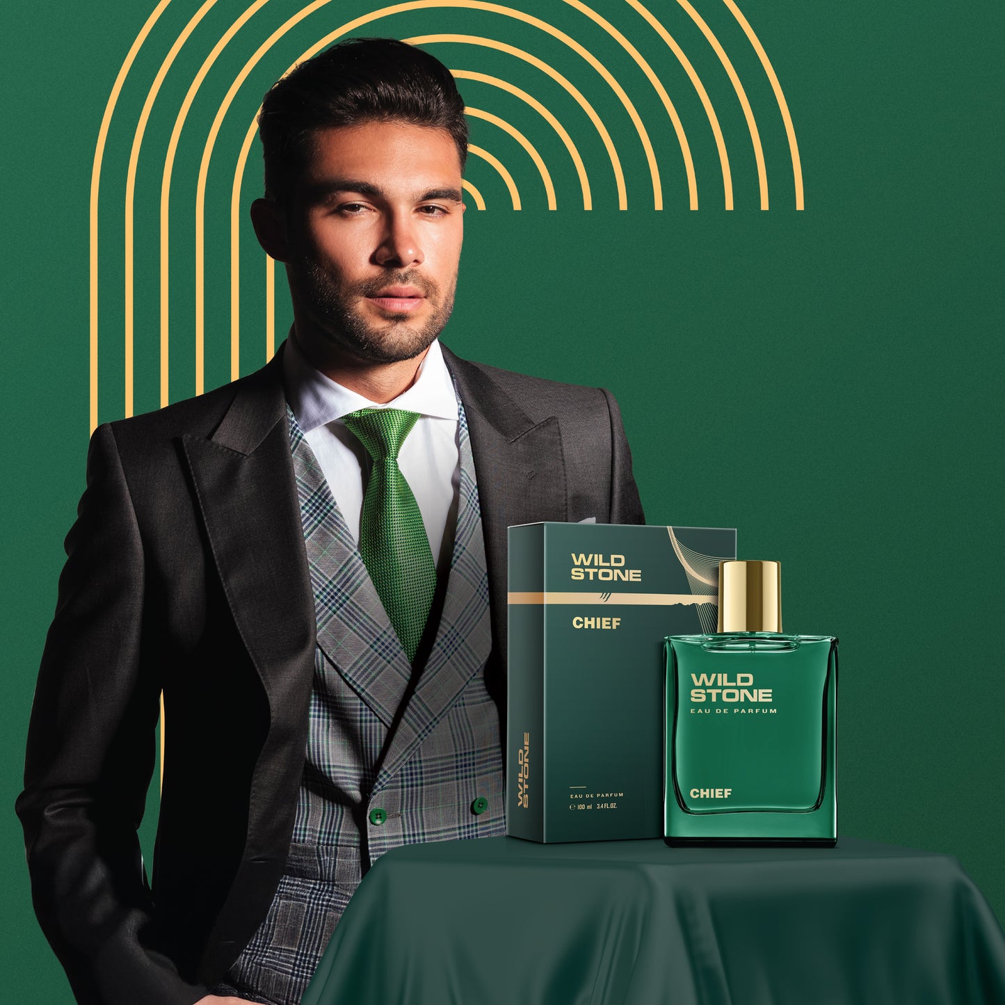 Wild Stone Chief Long Lasting Premium Perfume for Men | Eau de Parfum (EDP) | 100 ml / 3.4 Fl oz | Best Gift for Him l Premium Perfume for Men l Infused with Aquatic and Woody Notes