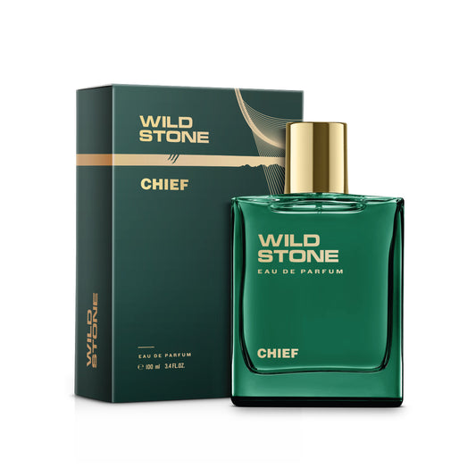 Wild Stone Chief Long Lasting Premium Perfume for Men | Eau de Parfum (EDP) | 100 ml / 3.4 Fl oz | Best Gift for Him l Premium Perfume for Men l Infused with Aquatic and Woody Notes