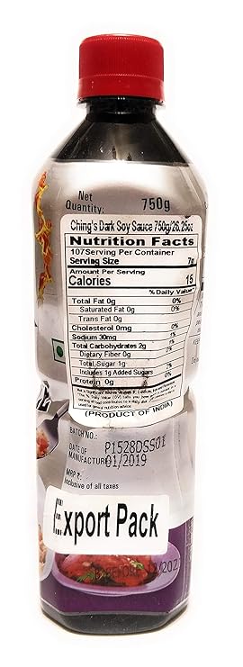 Ching's Dark Soy Sauce | 750g Bottle | Rich and Flavorful Soy Sauce for Cooking, Stir-Fries, and Marinades – Indo-Chinese Cuisine Essential