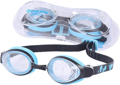 ENDLESS EL1006 Stylish Swimming Goggle with Anti-Fog and UV Protection | Material: Silicon, PU | With Adjustable Strap for Fit Adjust | Soft Silicone Gasket for Leak Proof | With Hard Case