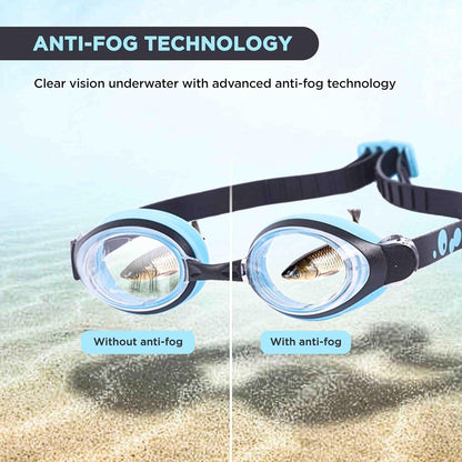 ENDLESS EL1006 Stylish Swimming Goggle with Anti-Fog and UV Protection | Material: Silicon, PU | With Adjustable Strap for Fit Adjust | Soft Silicone Gasket for Leak Proof | With Hard Case
