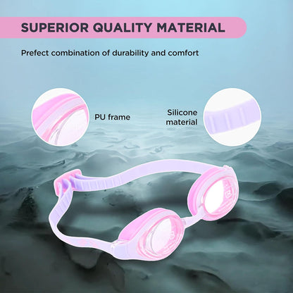 ENDLESS EL1006 Stylish Swimming Goggle with Anti-Fog and UV Protection | Material: Silicon, PU | With Adjustable Strap for Fit Adjust | Soft Silicone Gasket for Leak Proof | With Hard Case