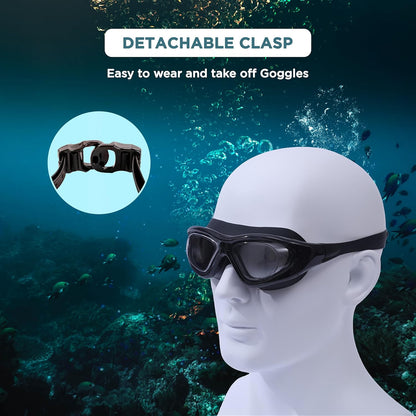 ENDLESS EL1007 Premium Swimming Goggle with Anti-Fog and UV Protection | Material: Silicon, PU | Stylish 180 Degree Wide View Glasses | Soft Silicone Gasket for Leak Proof | With Hard Case