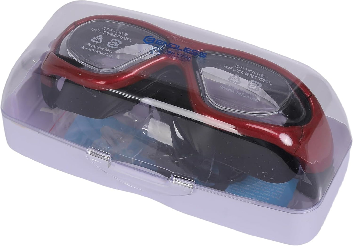 ENDLESS EL1007 Premium Swimming Goggle with Anti-Fog and UV Protection | Material: Silicon, PU | Stylish 180 Degree Wide View Glasses | Soft Silicone Gasket for Leak Proof | With Hard Case