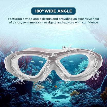 ENDLESS EL1007 Premium Swimming Goggle with Anti-Fog and UV Protection | Material: Silicon, PU | Stylish 180 Degree Wide View Glasses | Soft Silicone Gasket for Leak Proof | With Hard Case