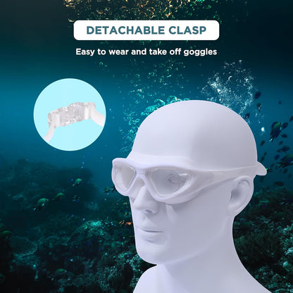 ENDLESS EL1007 Premium Swimming Goggle with Anti-Fog and UV Protection | Material: Silicon, PU | Stylish 180 Degree Wide View Glasses | Soft Silicone Gasket for Leak Proof | With Hard Case