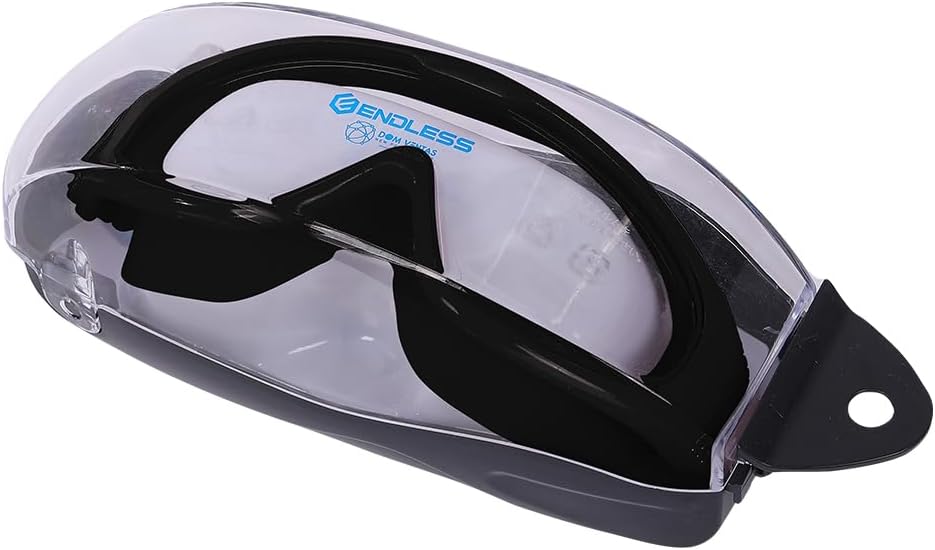 Endless EL1009 Premium Swimming Goggle with Anti-Fog and UV Protection | Material: Silicon, PU | Stylish Big Frame for more Visibility | Soft Silicone Gasket for Leak Proof | With Hard Case