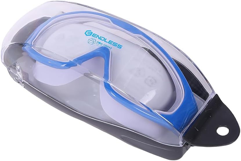 Endless EL1009 Premium Swimming Goggle with Anti-Fog and UV Protection | Material: Silicon, PU | Stylish Big Frame for more Visibility | Soft Silicone Gasket for Leak Proof | With Hard Case