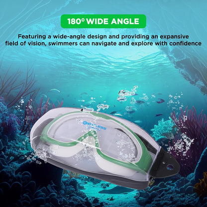 Endless EL1009 Premium Swimming Goggle with Anti-Fog and UV Protection | Material: Silicon, PU | Stylish Big Frame for more Visibility | Soft Silicone Gasket for Leak Proof | With Hard Case