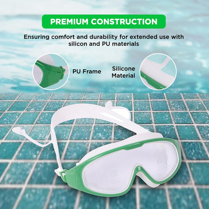 Endless EL1009 Premium Swimming Goggle with Anti-Fog and UV Protection | Material: Silicon, PU | Stylish Big Frame for more Visibility | Soft Silicone Gasket for Leak Proof | With Hard Case