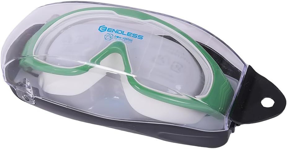 Endless EL1009 Premium Swimming Goggle with Anti-Fog and UV Protection | Material: Silicon, PU | Stylish Big Frame for more Visibility | Soft Silicone Gasket for Leak Proof | With Hard Case