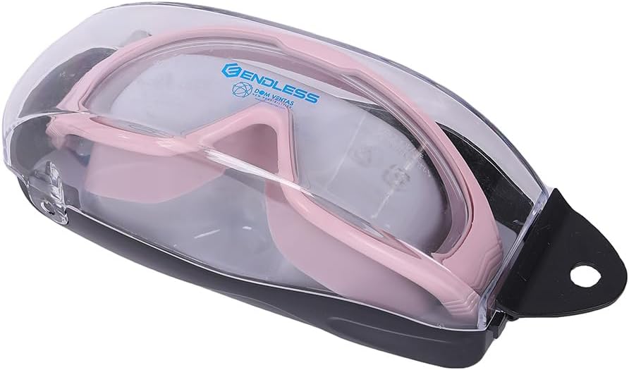 Endless EL1009 Premium Swimming Goggle with Anti-Fog and UV Protection | Material: Silicon, PU | Stylish Big Frame for more Visibility | Soft Silicone Gasket for Leak Proof | With Hard Case