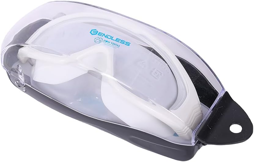 Endless EL1009 Premium Swimming Goggle with Anti-Fog and UV Protection | Material: Silicon, PU | Stylish Big Frame for more Visibility | Soft Silicone Gasket for Leak Proof | With Hard Case