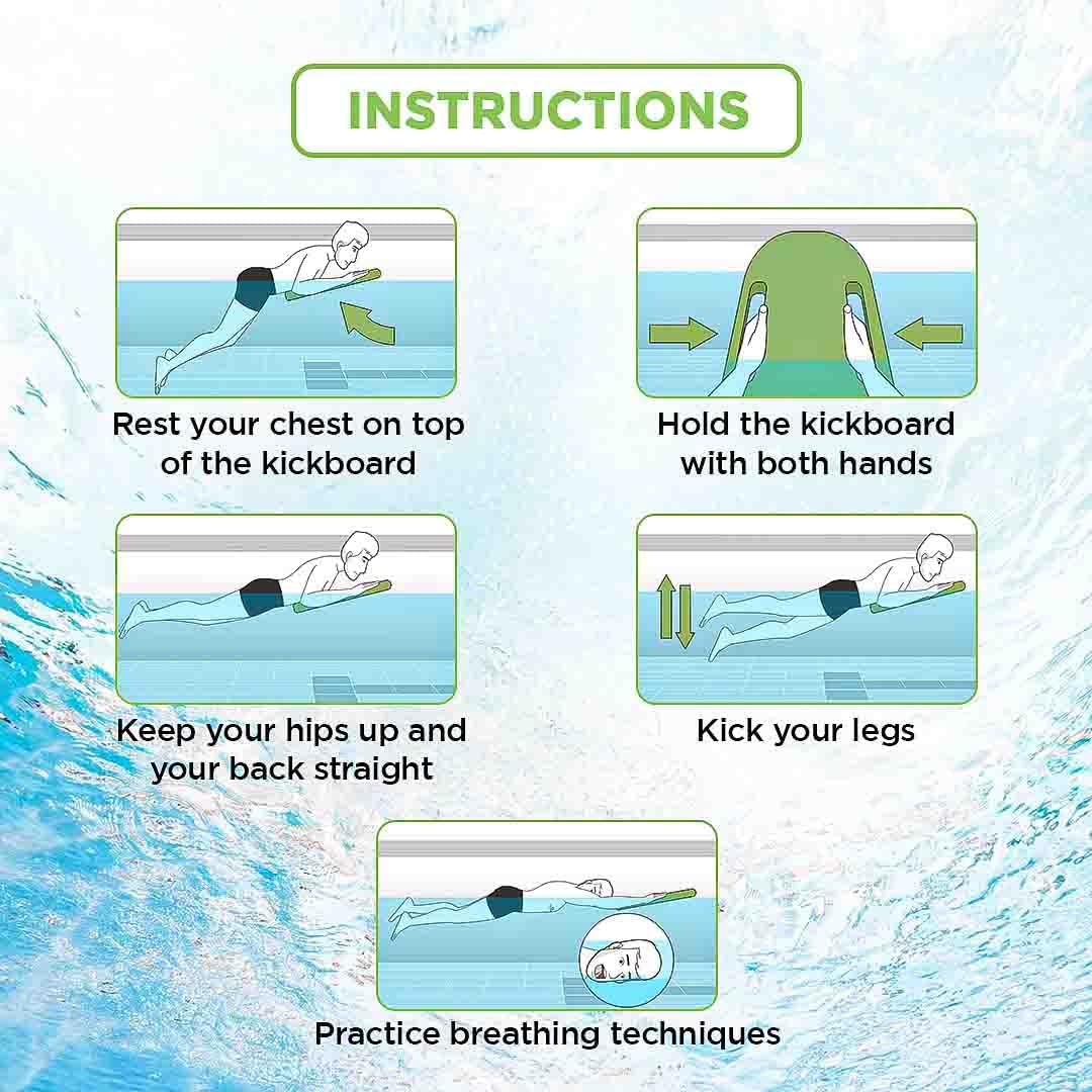 Endless EL1011 Swimming Kickboard With Comfortable Design | Material: EVA | For Beginners Swimming Training Floaters | For Kids and Adults Floating Pads