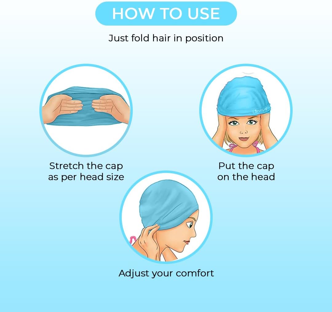 Endless EL1017 Comfortable PU Swimming Cap with Cartoon Design | Material : PU | Elastic Waterproof Swimming Cap for Long and Short Hair with Thicker Edge | For Children