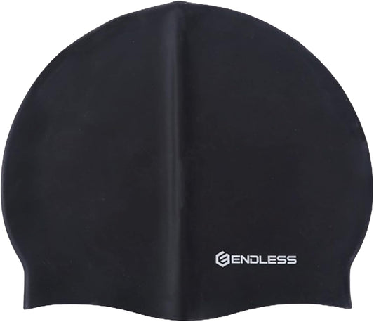 Endless EL1019 Classic Comfortable Plain Silicon Swimming Cap | Material : Silicon | Fully Elastic Waterproof Swimming Cap for Long and Short Hair with Thicker Edge | For Adults, Women and Men
