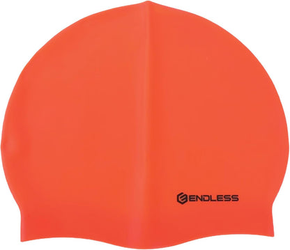 Endless EL1019 Classic Comfortable Plain Silicon Swimming Cap | Material : Silicon | Fully Elastic Waterproof Swimming Cap for Long and Short Hair with Thicker Edge | For Adults, Women and Men